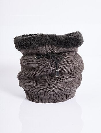 Calentador de cuello de punto y sherpa, punto de arroz - AFIBEL