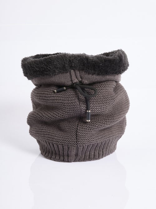 Calentador de cuello de punto y sherpa, punto de arroz - AFIBEL - Kiabi