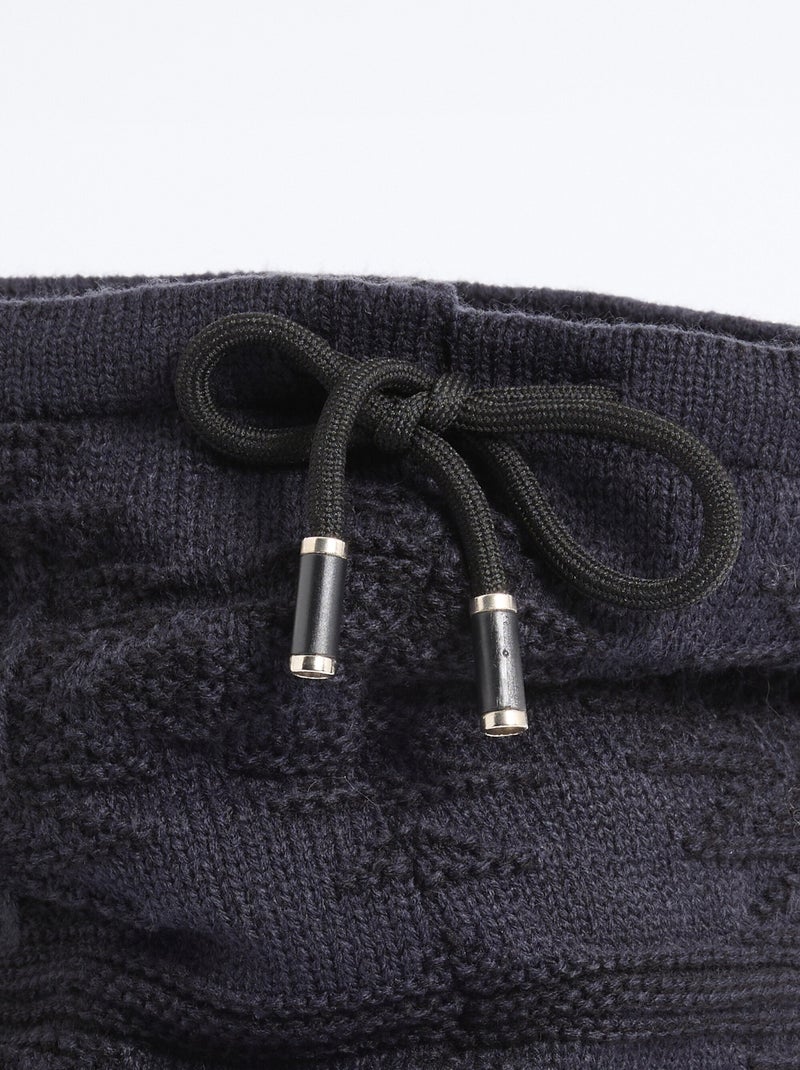 Calentador de cuello en zigzag de punto y sherpa - AFIBEL Azul marino - Kiabi