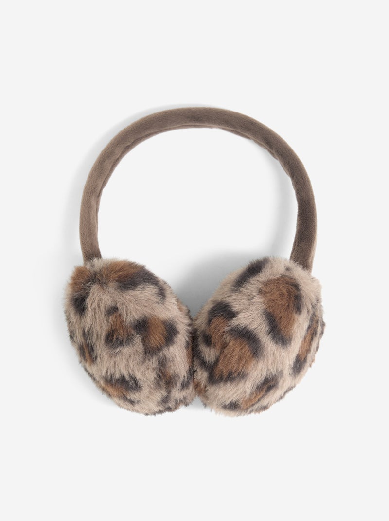 Calentadores de orejas con estampado de leopardo Marron - Kiabi