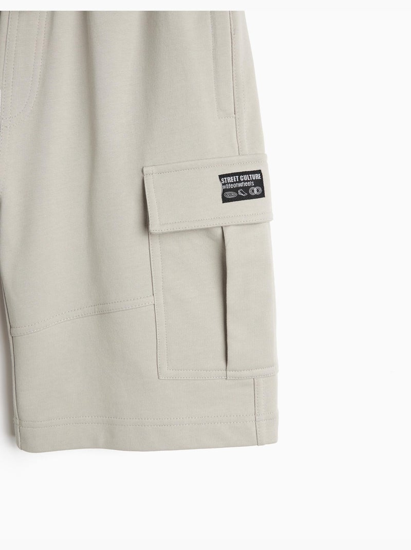 Calgões de felpa cargo, mo fashion Gris - Kiabi