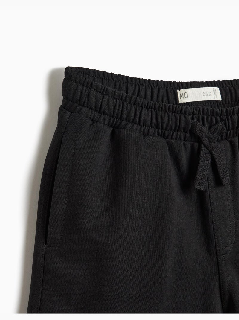 Calgões de felpa cargo, mo fashion Negro - Kiabi