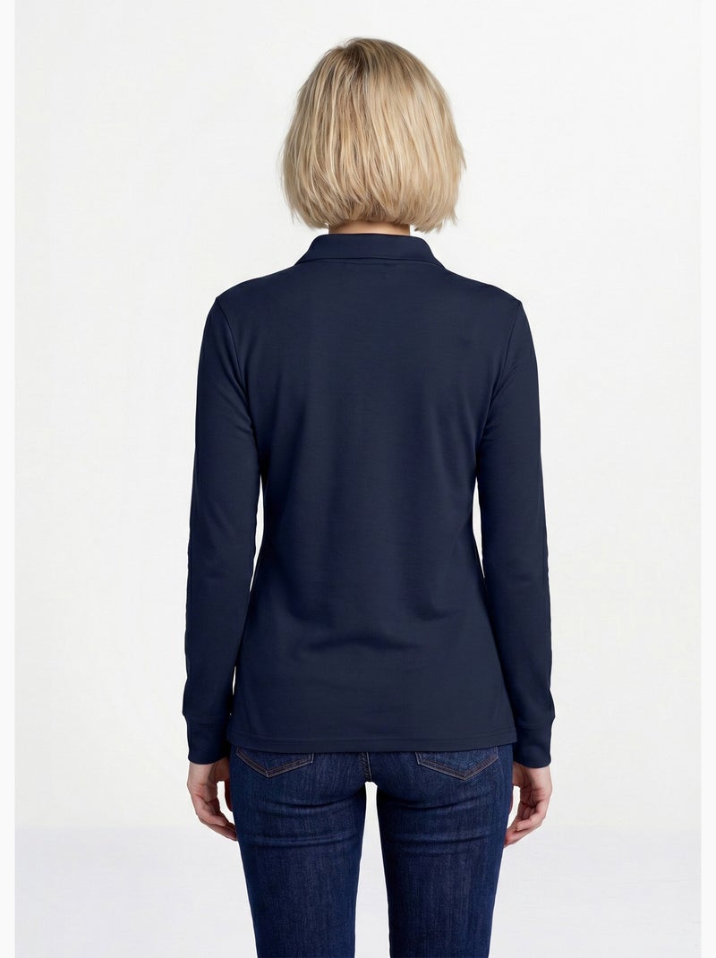 Cálida camiseta interior de punto interlock liso con cuello alto - Afibel Azul - Kiabi