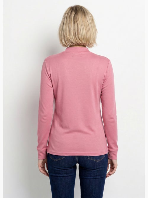 Cálida camiseta interior de punto interlock liso con cuello alto - afibel - Kiabi