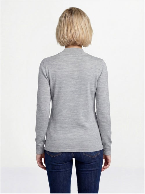 Cálida camiseta interior de punto interlock liso con cuello alto - Afibel - Kiabi