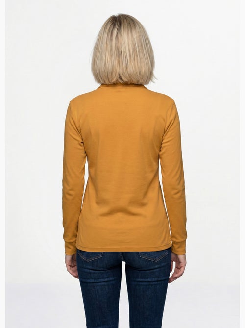 Cálida camiseta interior de punto interlock liso con cuello alto - Afibel - Kiabi