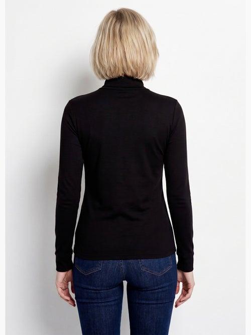 Cálida camiseta interior de punto interlock liso con cuello alto - Afibel - Kiabi