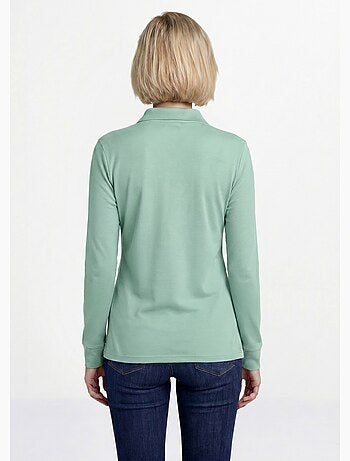 Cálida camiseta interior de punto interlock liso con cuello alto - Afibel