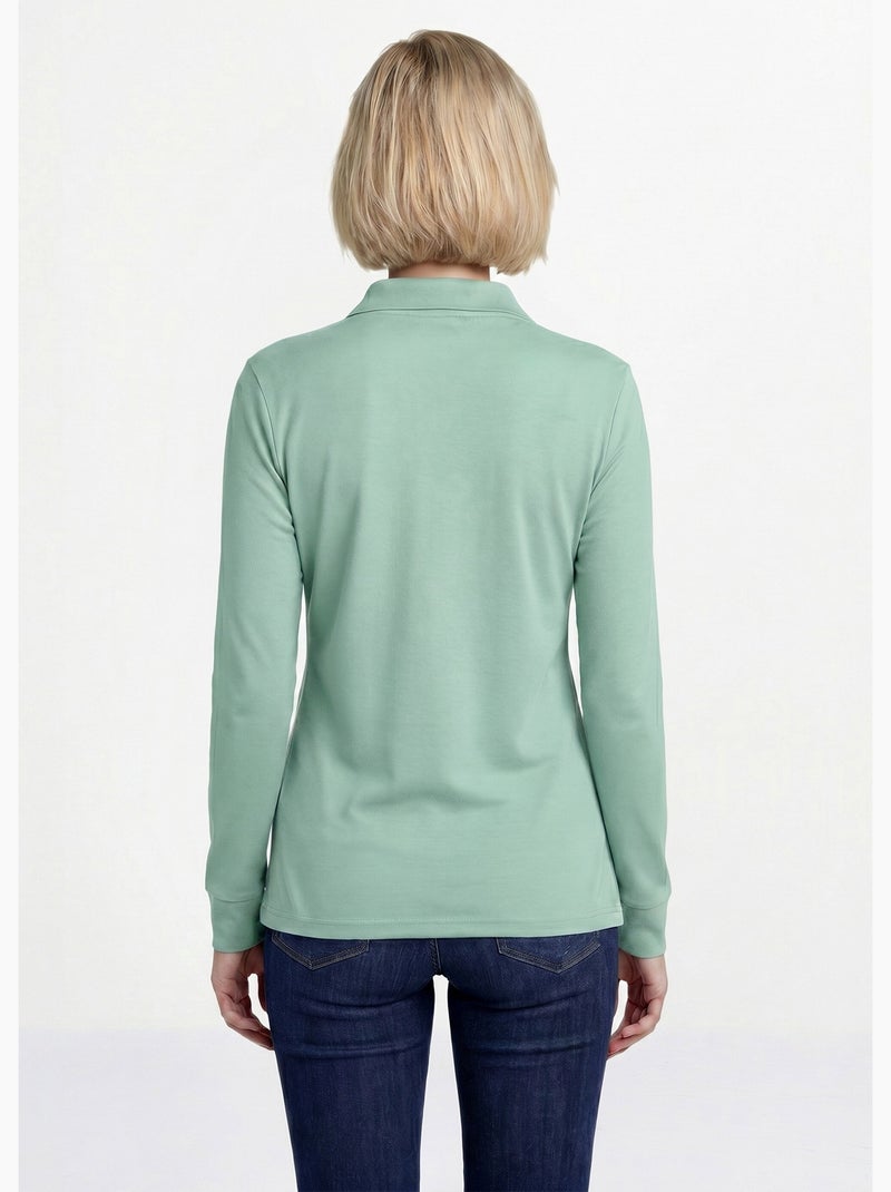 Cálida camiseta interior de punto interlock liso con cuello alto - Afibel Verde - Kiabi