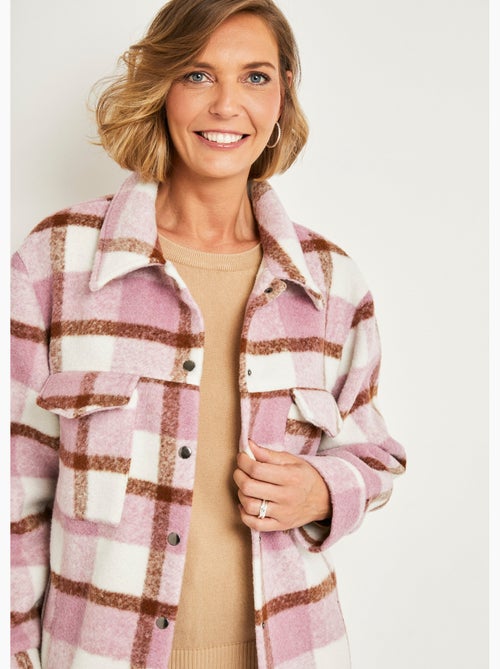 Cálida chaqueta de cuadros - AFIBEL - Kiabi