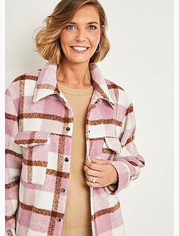 Cálida chaqueta de cuadros