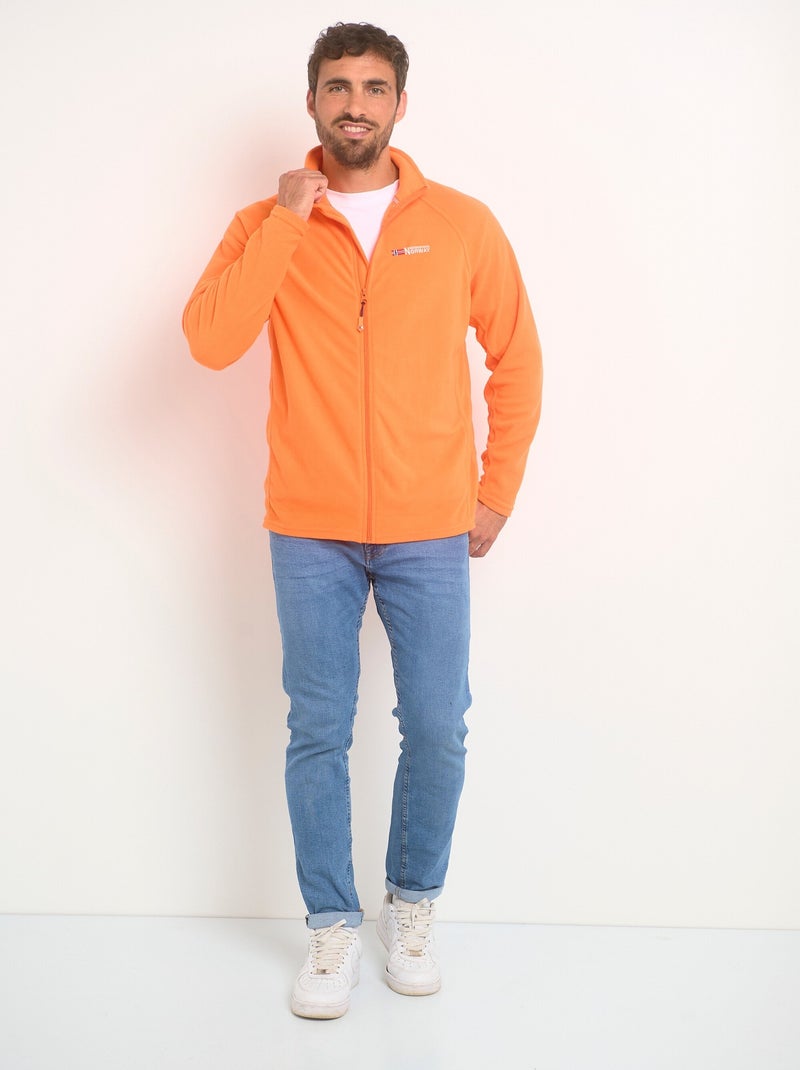 Cálida chaqueta polar con cuello alto - AFIBEL Naranja - Kiabi