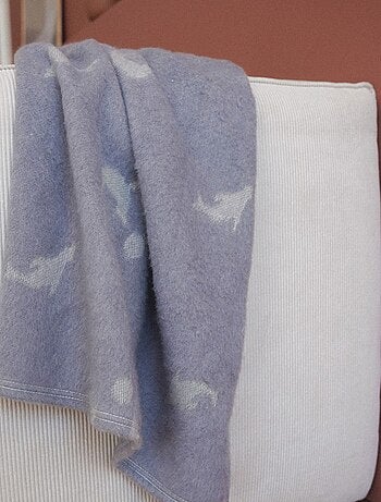 Cálida manta para niños con estampado de animales marinos