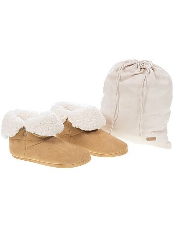 Cálidas zapatillas de ante con forro - AFIBEL