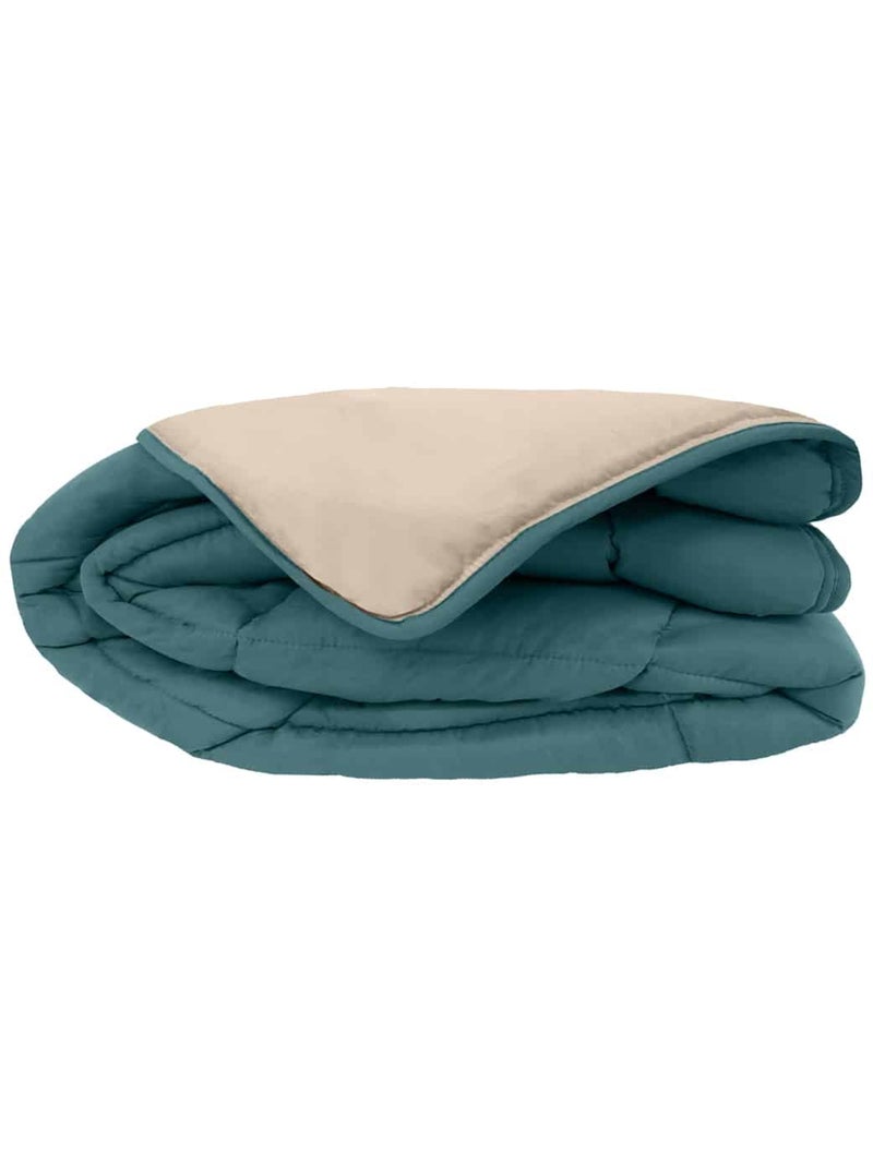 Cálido edredón de microfibra bicolor 400 gr/m2 Taupe - Kiabi