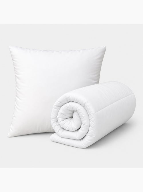 Cálido edredón premium antiácaros + 1 juego de almohadas transpirables - Kiabi