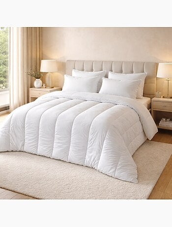 Cálido edredón premium antiácaros + 2 almohadas transpirables