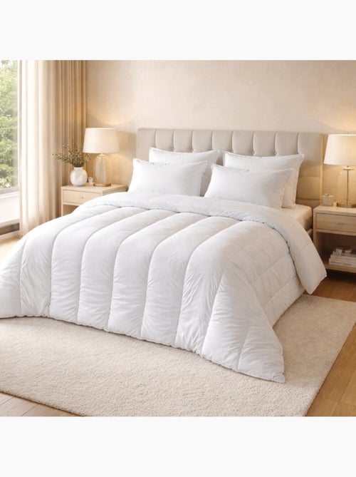 Cálido edredón premium antiácaros + 2 almohadas transpirables - Kiabi