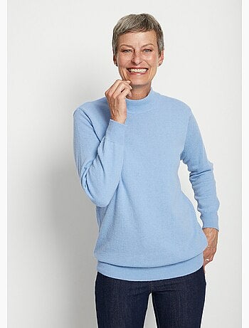 Cálido jersey de cuello alto con lana y angora - Afibel