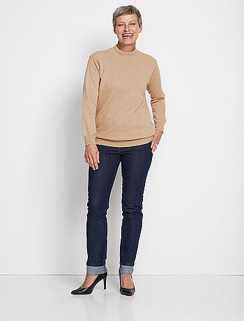 Cálido jersey de cuello alto con lana y angora - Afibel