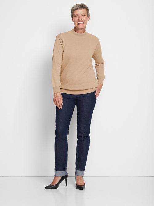 Cálido jersey de cuello alto con lana y angora - Afibel - Kiabi