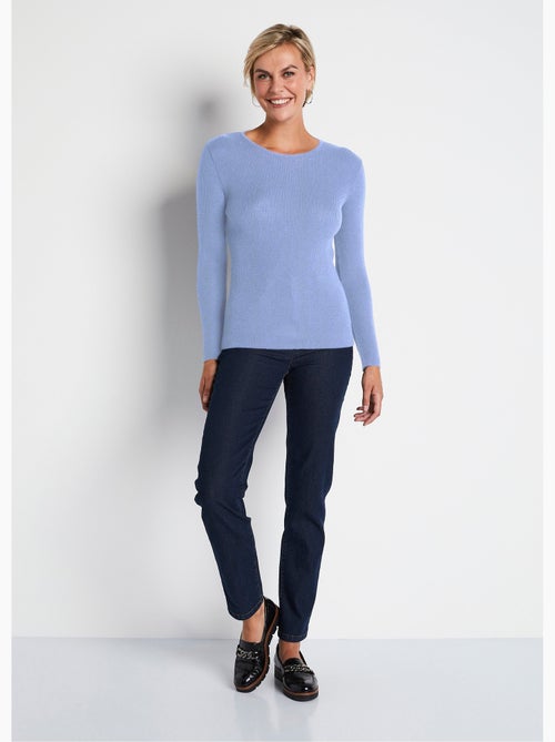 Cálido jersey de lana merino con cuello redondo - Afibel - Kiabi
