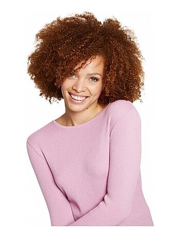 Cálido jersey de lana merino con cuello redondo - Afibel