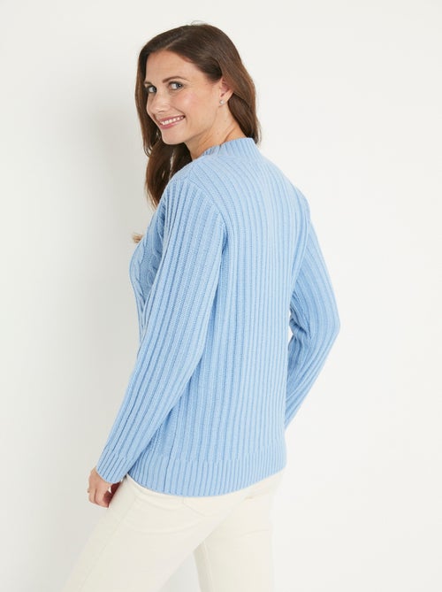 Cálido jersey estilo irlandés con cuello alto. - Afibel - Kiabi