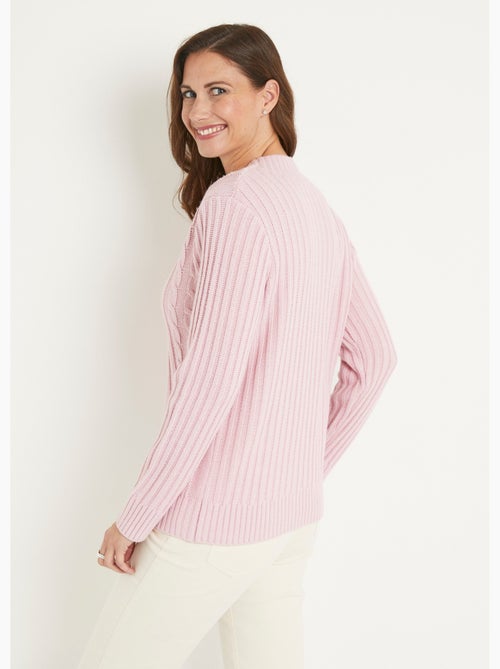 Cálido jersey estilo irlandés con cuello alto. - Afibel - Kiabi