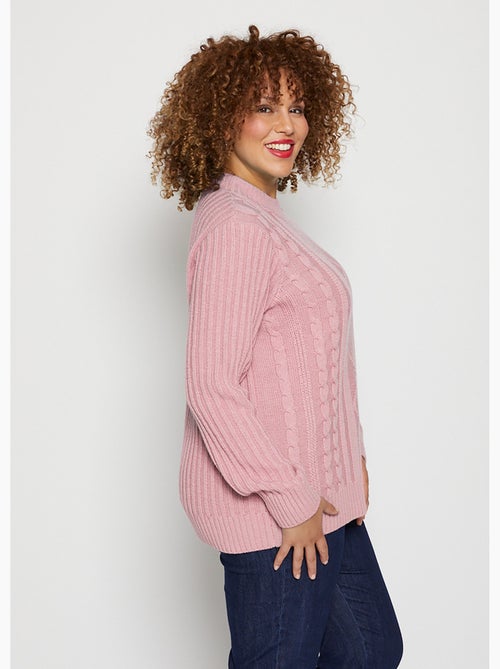 Cálido jersey estilo irlandés con cuello alto. - Afibel - Kiabi