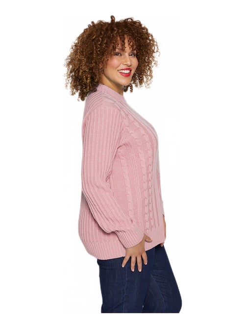 Cálido jersey estilo irlandés con cuello alto. - Afibel - Kiabi