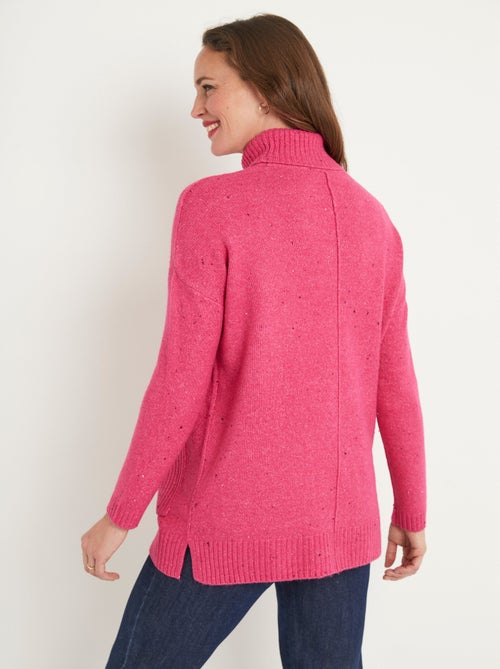 Cálido jersey túnica de cuello alto jaspeado - Afibel - Kiabi Cálido jersey túnica de cuello alto jaspeado - Afibel - Kiabi