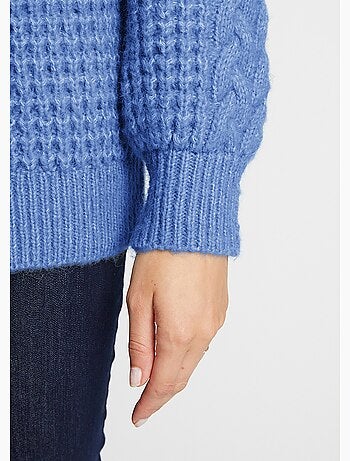 Cálido suéter de punto suave y elegante con cuello redondo - Afibel