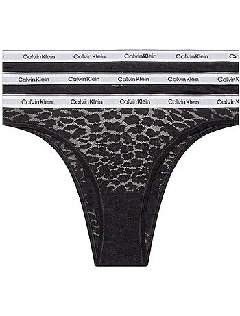 Calvin klein jeans - braguitas brasileñas para mujer (pack de 3)