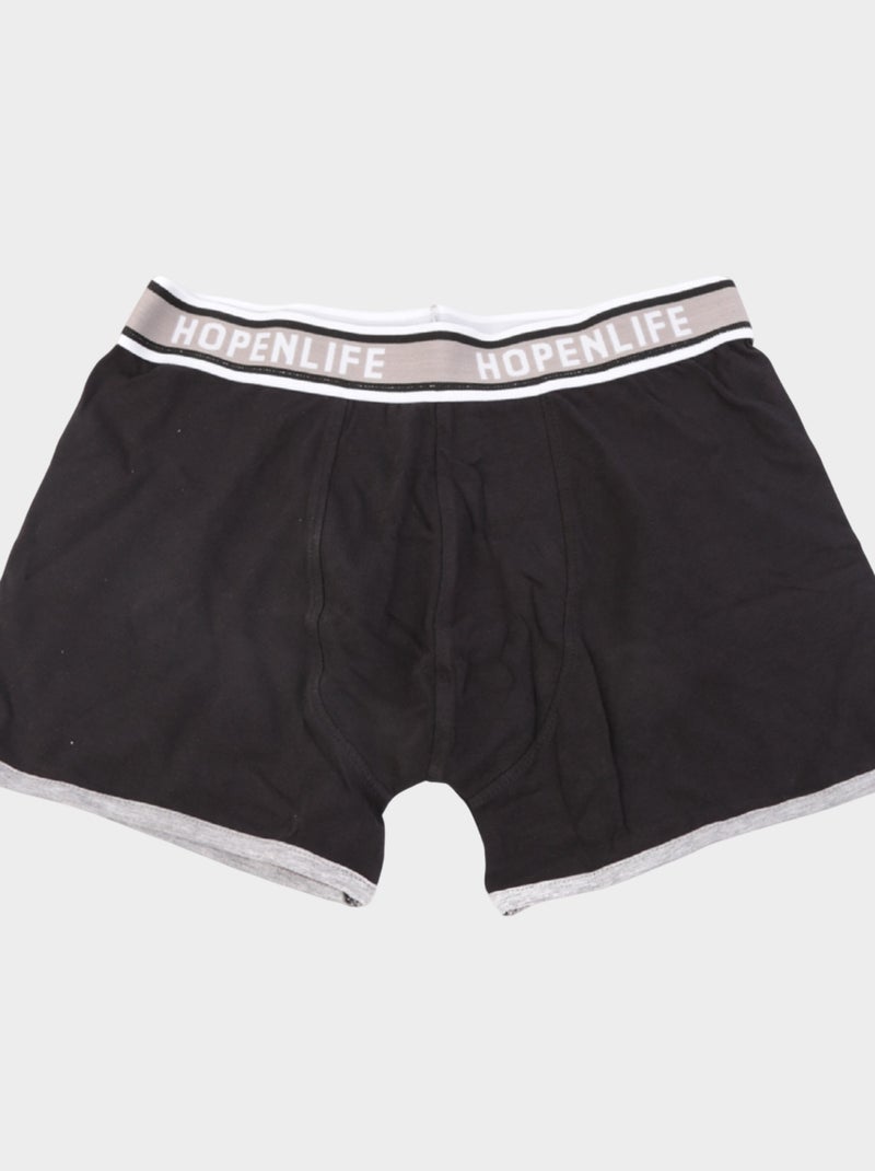 Calzoncillos bóxer, juego de 2 colores Negro Gris - Kiabi