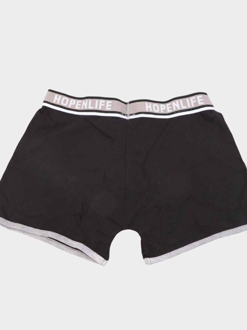 Calzoncillos bóxer, juego de 2 colores Negro Gris - Kiabi