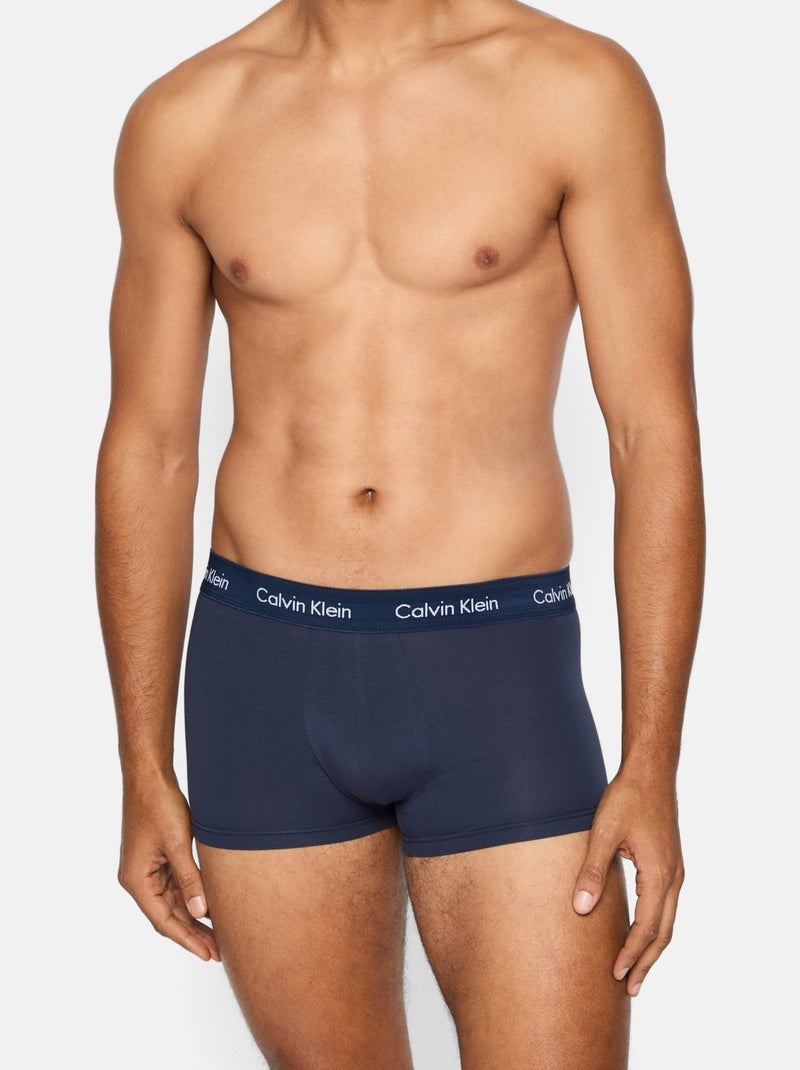 Calzoncillos bóxer pack x3 - Calvin Klein Azul Negro - Kiabi