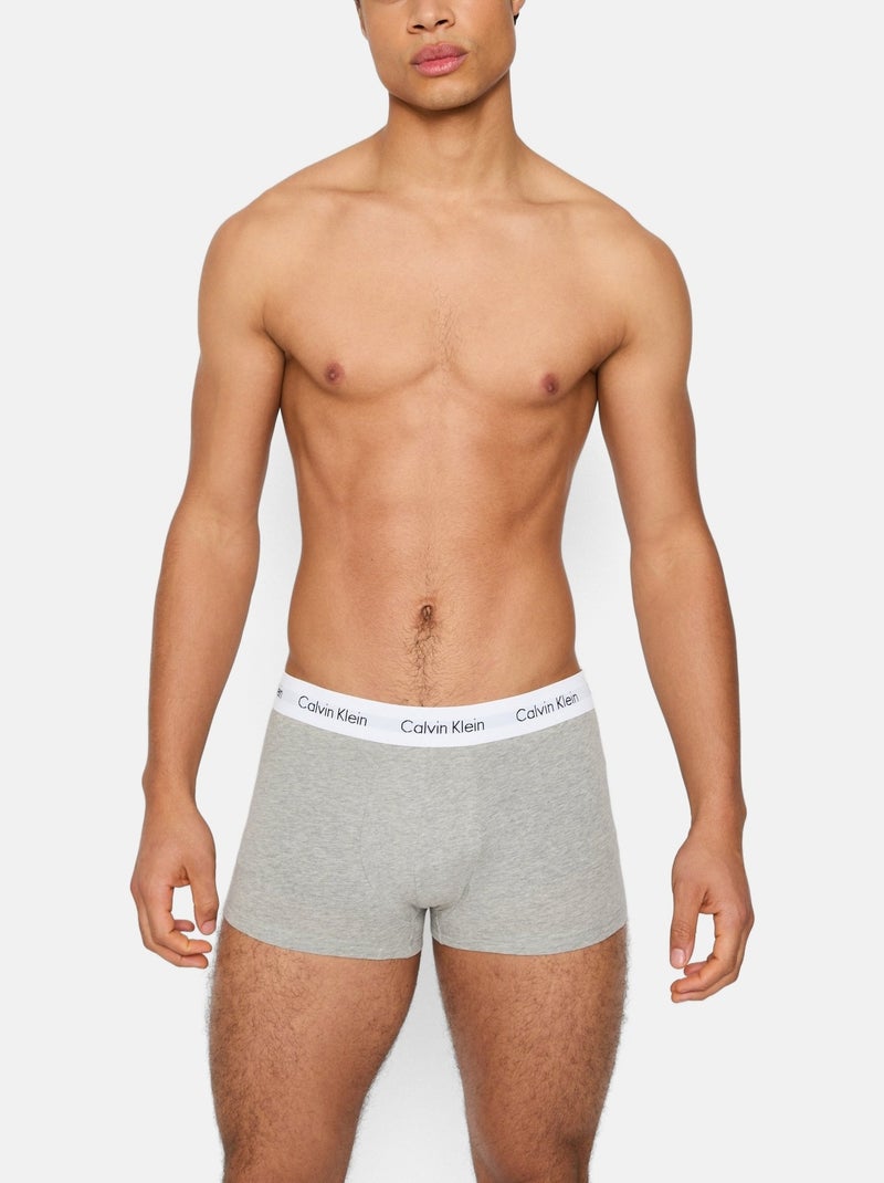 Calzoncillos bóxer pack x3 - Calvin Klein Negro Gris Blanco - Kiabi