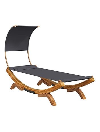 Cama al aire libre con toldo