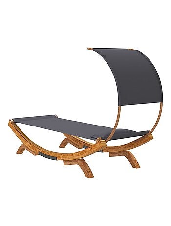 Cama al aire libre con toldo