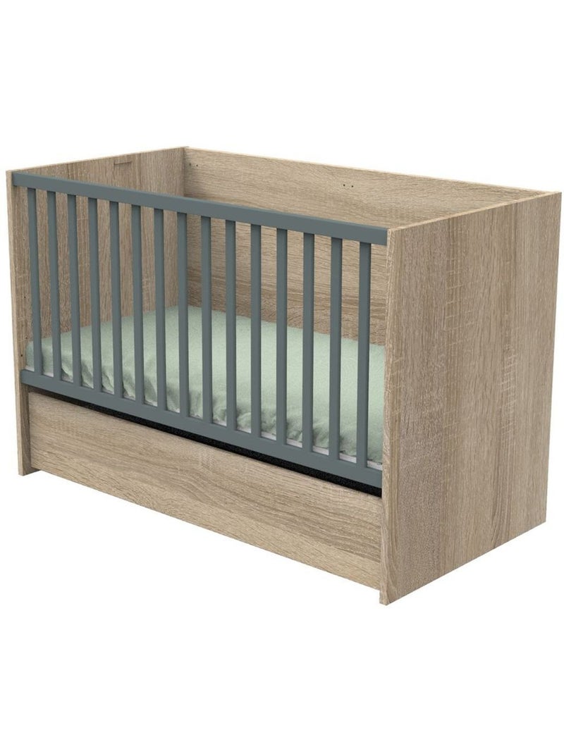 Cama bebé 140x70cm convertible en cama junior - SAUTHON Gris - Kiabi