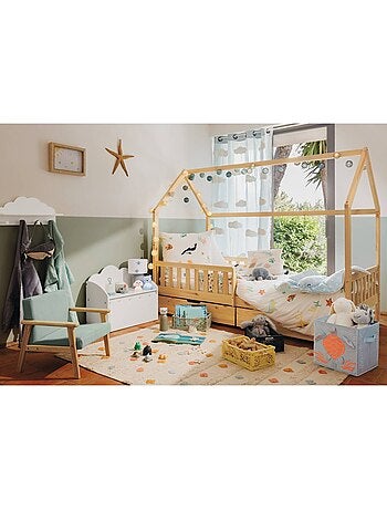 Cama cabaña infantil bosco 2 cajones 194,8x98x155,5cm natural