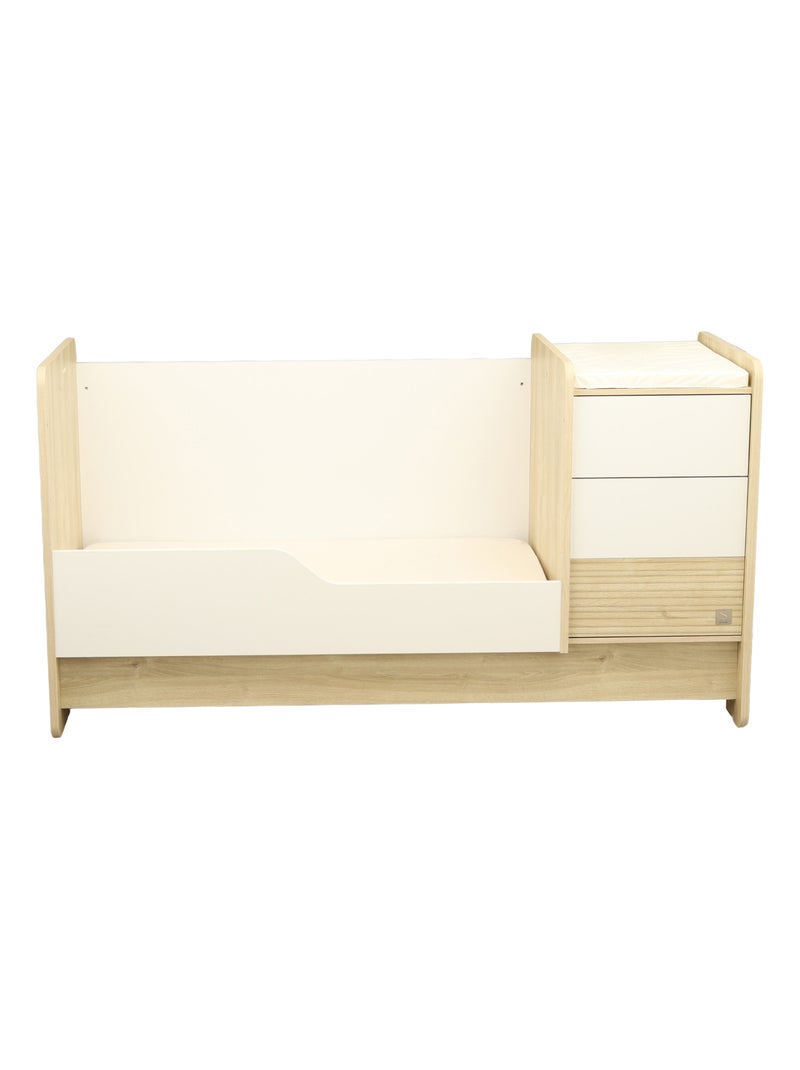 Cama combinada 140x70 convertible a - SAUTHON Blanco Marrón - Kiabi