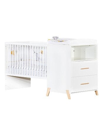 Cama Combinada Convertible de 120x60 a 90x190 en madera - BABYPRICE