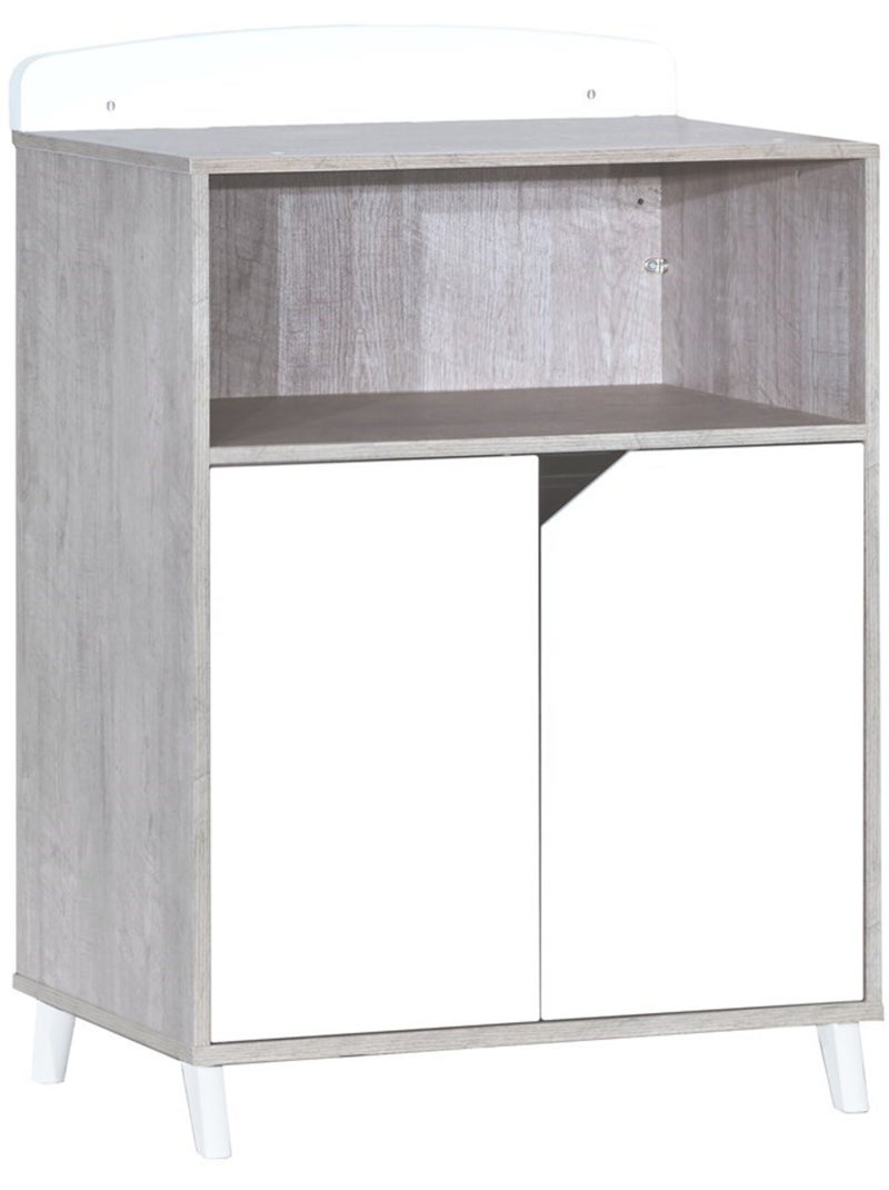 Cama combinada de 120x60, convertible en 90x190 en - BABYPRICE Blanco Gris - Kiabi