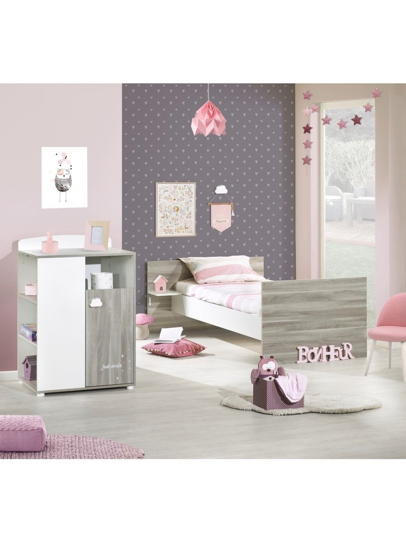 Cama Combinada de Madera Convertible 120x60 - BABYPRICE Gris - Kiabi