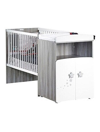 Cama combinada de madera convertible de 120x60 a - BABYPRICE