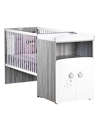 Cama combinada de madera convertible de 120x60 a - BABYPRICE