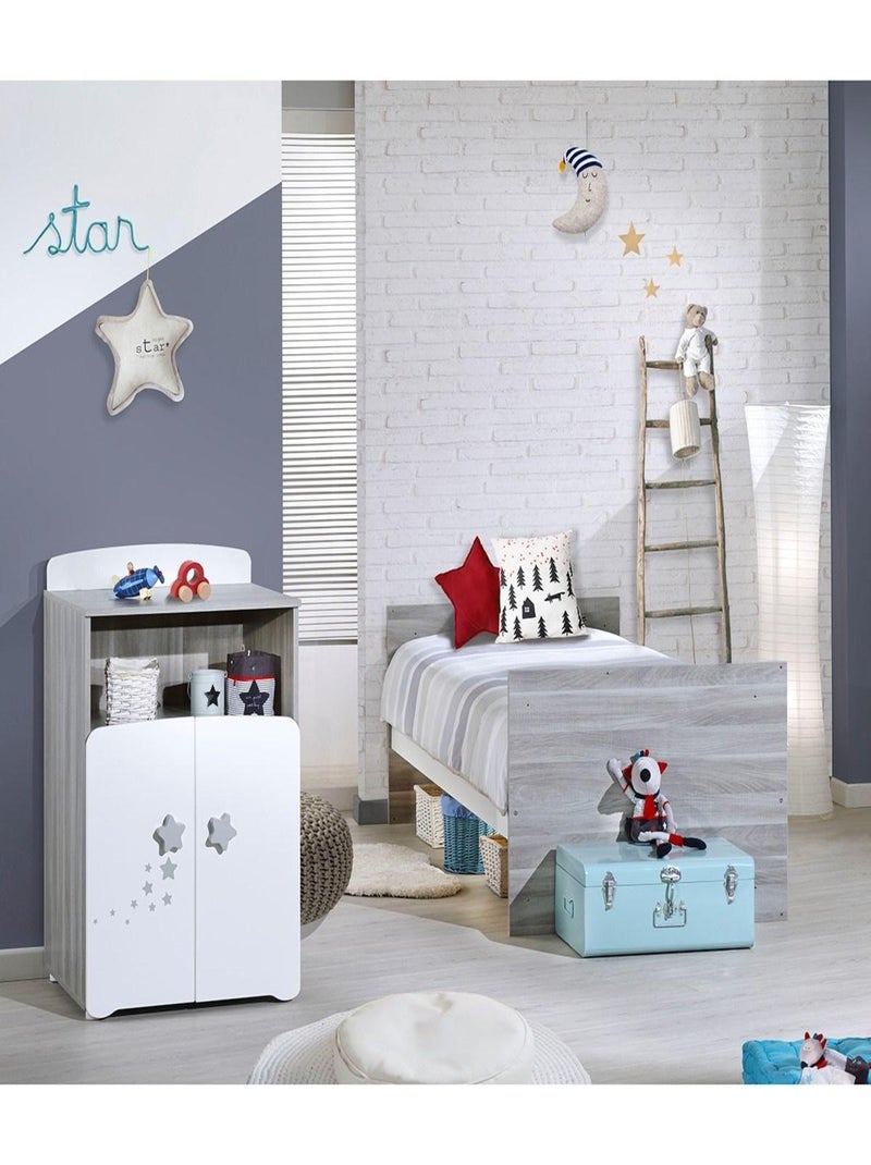 Cama combinada de madera convertible de 120x60 a - BABYPRICE Blanco - Kiabi