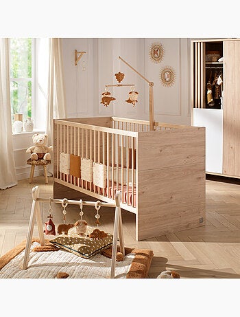 Cama convertible 140x70 - Little Big Bed en madera, decoración roble - SAUTHON